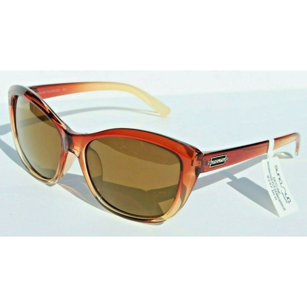 SUNCLOUD Skyline POLARIZED Womens Sunglasses Brown NEW